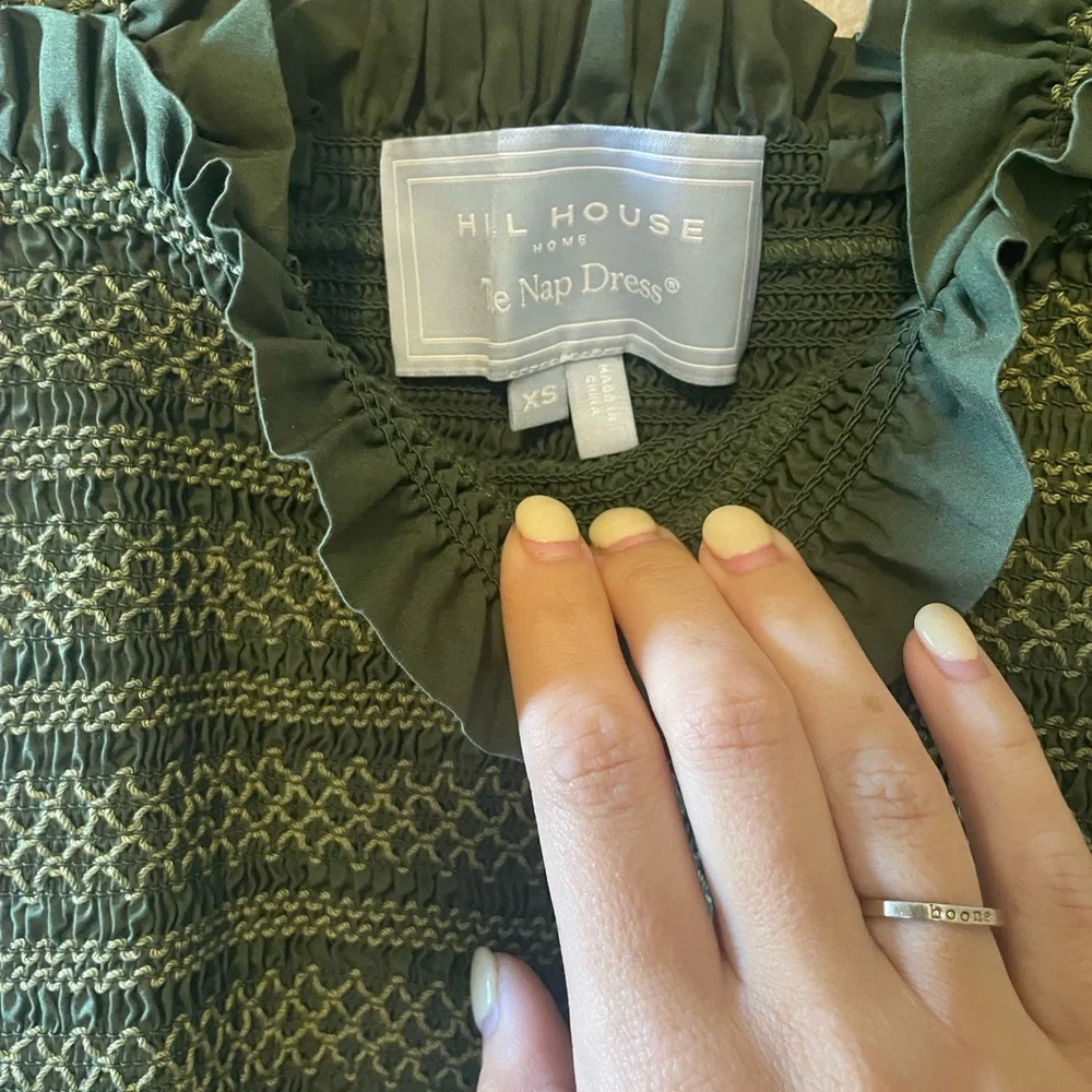 Hill House Ellie Nap Dress Green Smocked Maxi Dress - Picture 3 of 5